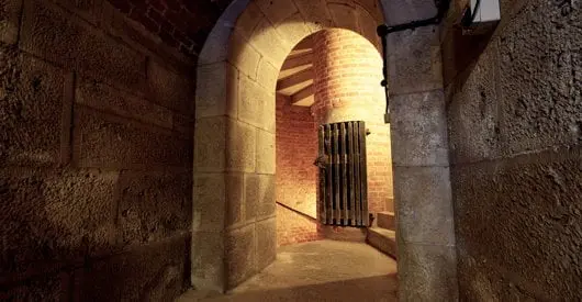 Corridor in the depths of HMP Verne